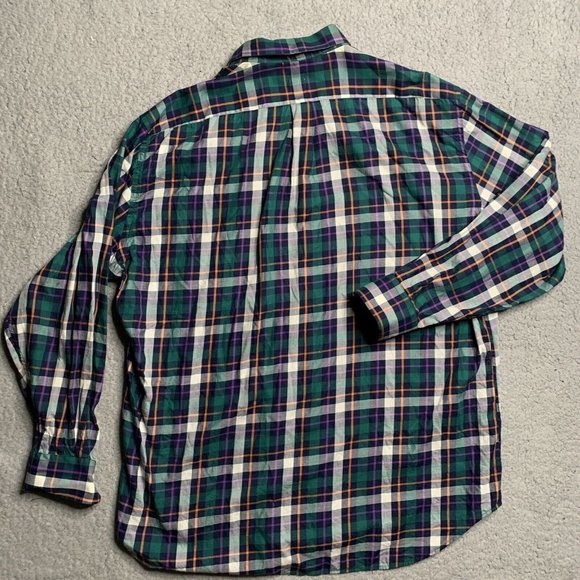 Peter Millar Mens Plaid Shirt XXL Golf Green LS Button Down Colorful Turkey Soft - Picture 2 of 7